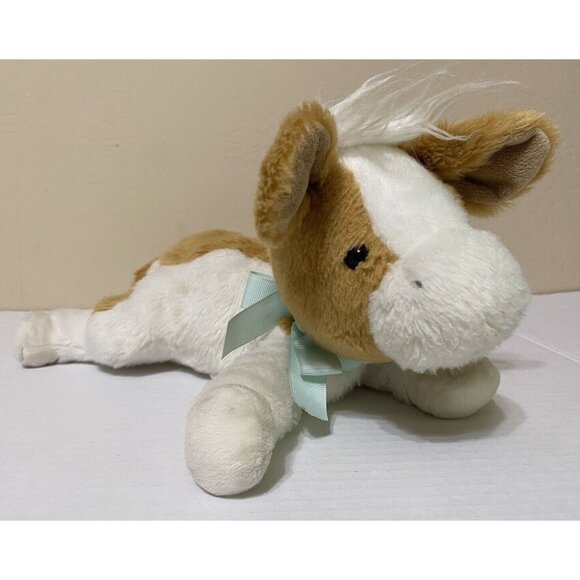BUNNIES BY THE BAY Baby Cow Calf 12" Plush 2014 Stuffed Animal Toy Blue Bow - Picture 1 of 8